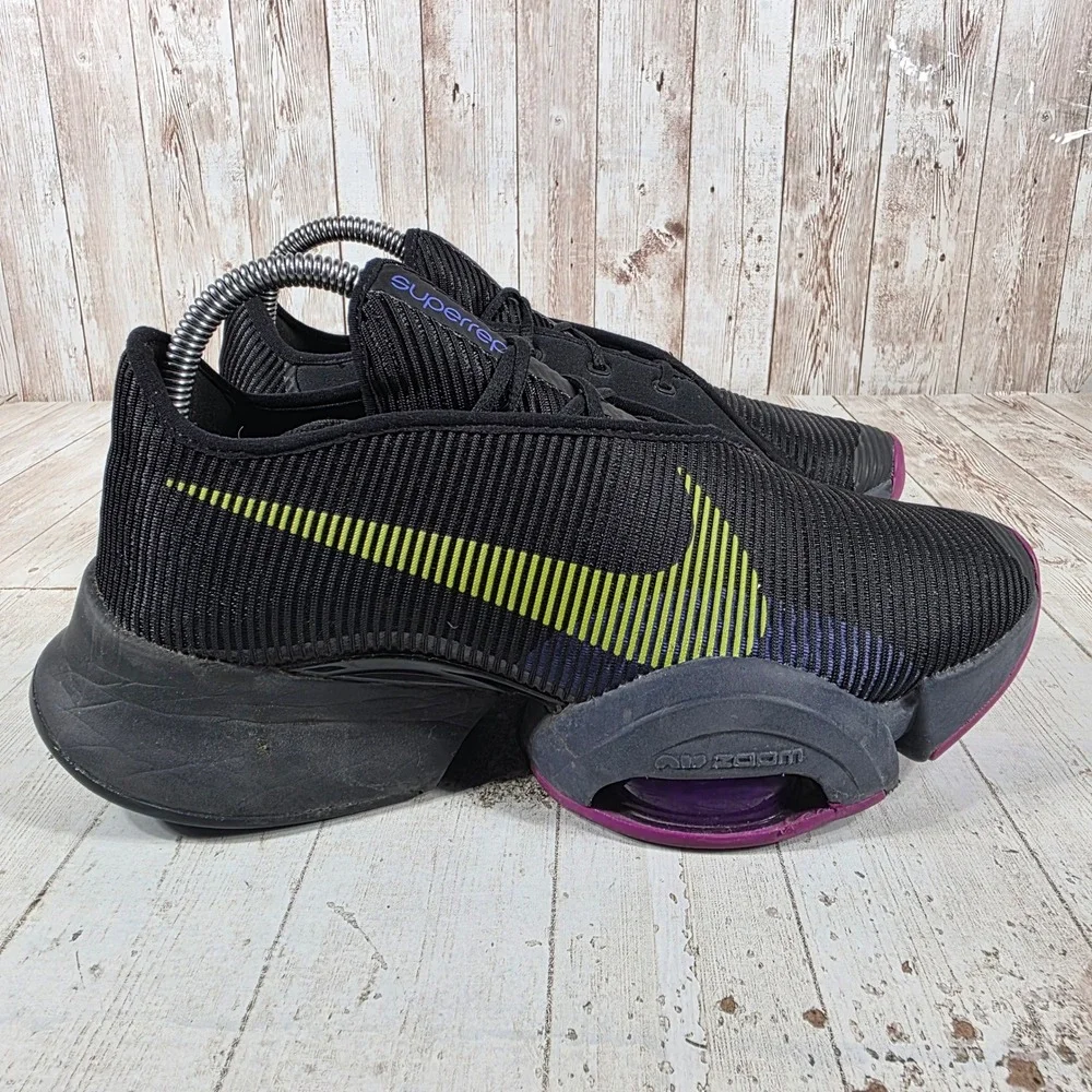 Nike Air Zoom SuperRep 2 Womens Black Purple Lime HIIT Shoes CU5925-010 8